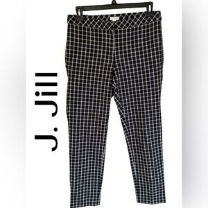 J. Jill Preppy Black/White Checkered Women's Pants. 12 Tall. Like new condition!